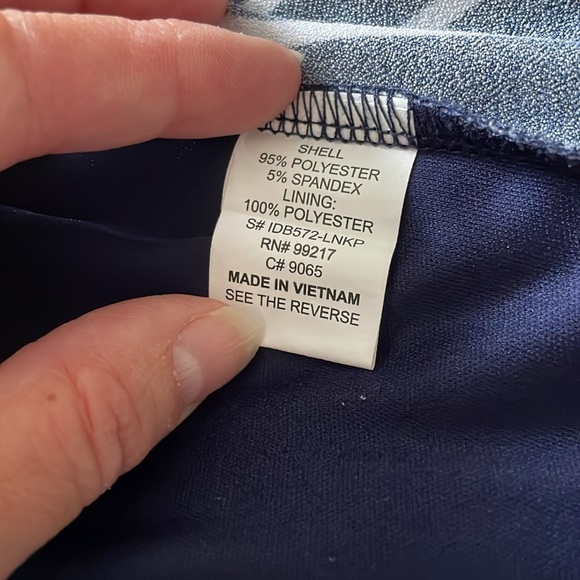 Moa Moa Junior size medium navy and white striped one piece jumpsuit - Picture 8 of 10